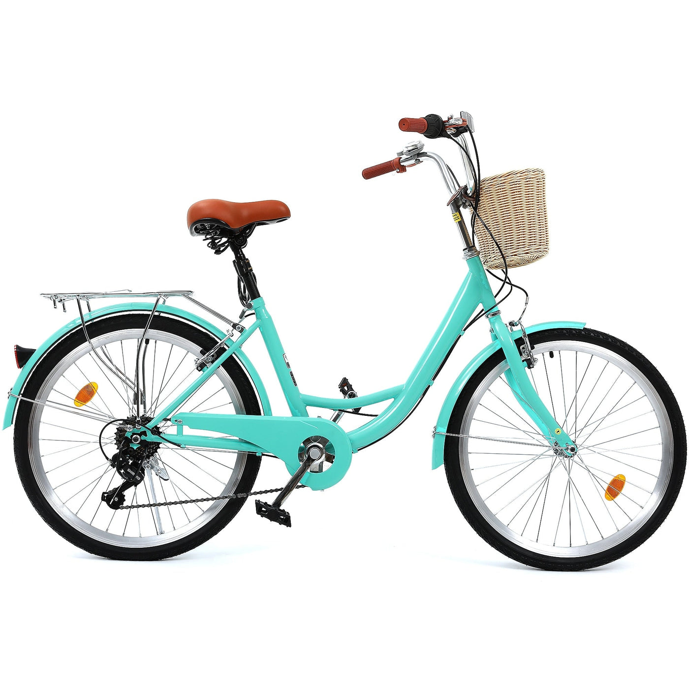 Vélo de croisière Moasis24/26 à 7 vitesses, vélo à cadre réglable, vélo de trajet