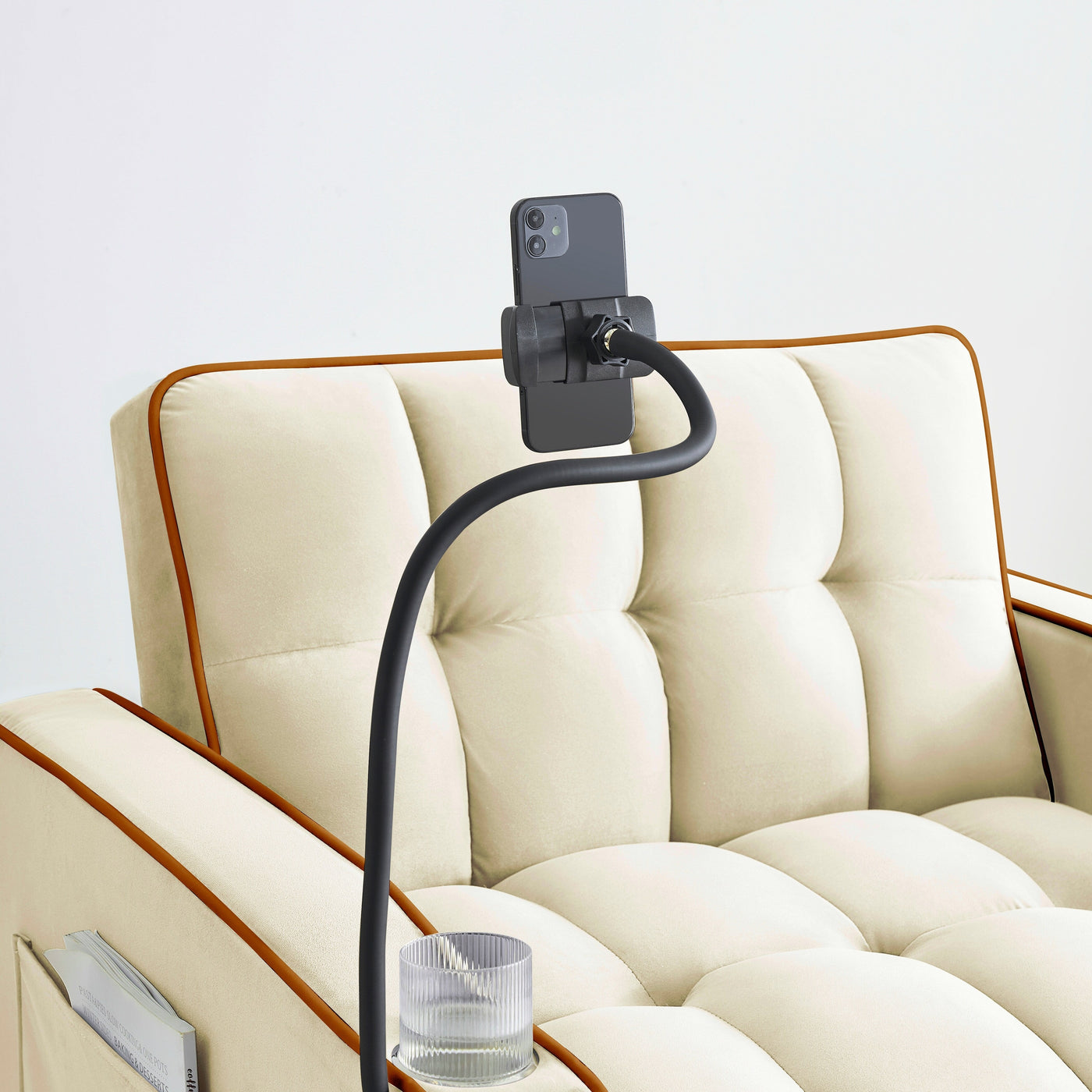 Canapé-lit convertible 3 en 1 moderne 70.86 avec dossier réglable et port de chargement USB pour le salon