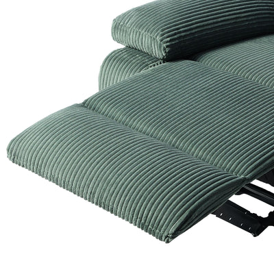 Fauteuil inclinable manuel moderne en velours côtelé, fauteuil inclinable réglable avec accoudoirs larges