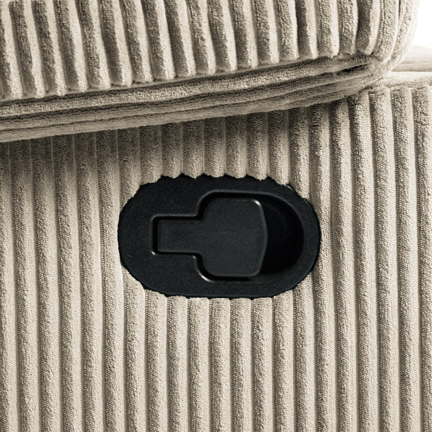 Fauteuil inclinable manuel moderne en velours côtelé, fauteuil inclinable réglable avec accoudoirs larges