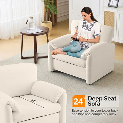 Fauteuil d'appoint moderne à oreilles d'éléphant, siège confortable pour salon et chambre