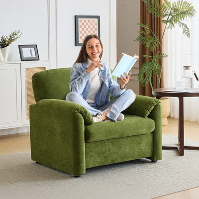 Fauteuil d'appoint moderne à oreilles d'éléphant, siège confortable pour salon et chambre