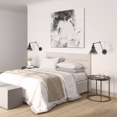 Lot de 2 appliques murales modernes à bras pivotant réglables et câblées