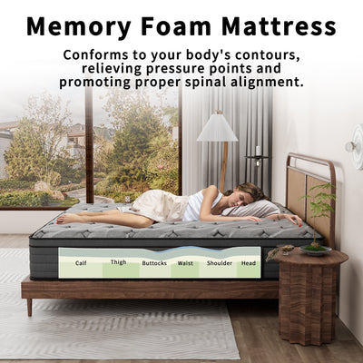 Matelas hybride Modland 14 pouces à plateau-coussin moyen, matelas à ressorts ensachés dans une boîte