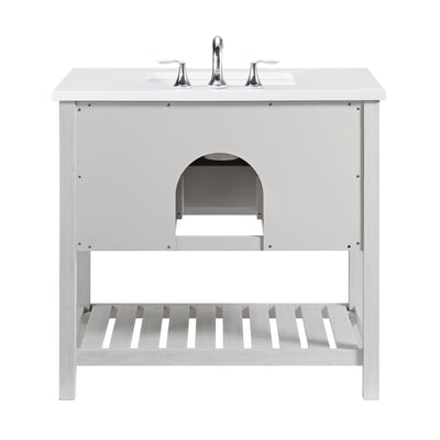 Meuble-lavabo simple de style ferme Monterey 37 avec dessus