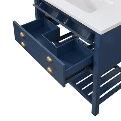 Meuble-lavabo simple de style ferme Monterey 37 avec dessus