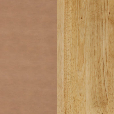 Tabouret de bar ou de comptoir en similicuir Nathan James Cohen, structure en bois massif avec repose-pieds et dossier en cuir tressé