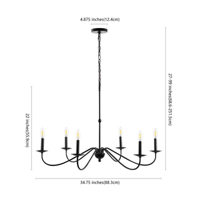 Lustre LED en fer à 6 lumières, 34,75 $, par JONATHAN Y
