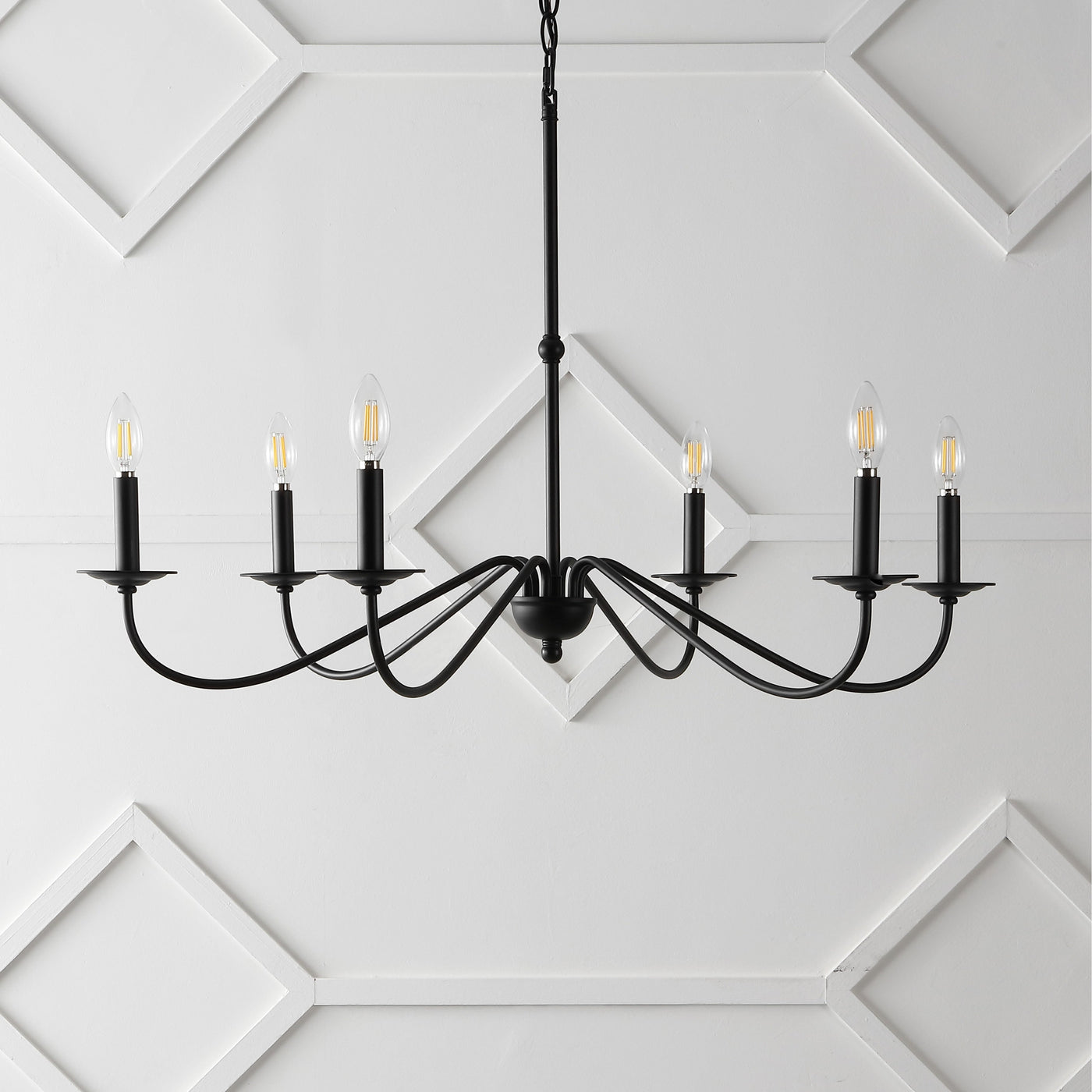 Lustre LED en fer à 6 lumières, 34,75 $, par JONATHAN Y