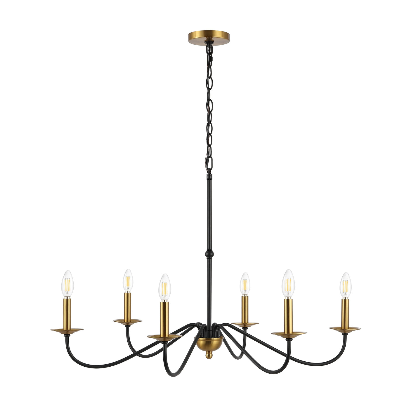 Lustre LED en fer à 6 lumières, 34,75 $, par JONATHAN Y