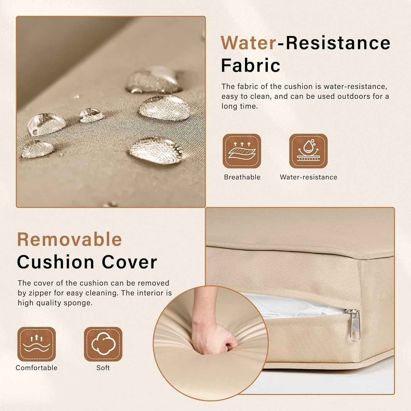 Ensemble de conversation pour patio extérieur Nuon 4 pièces/5 pièces, ensemble de méridienne en osier avec auvent par Havenside Home