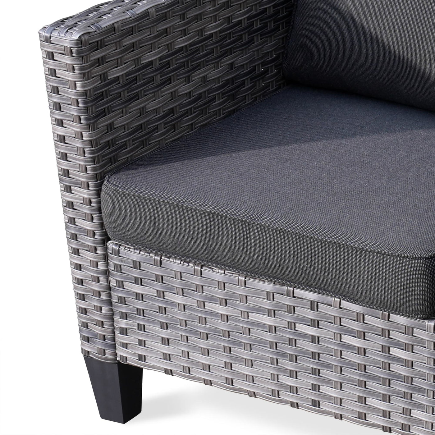 Ensemble de 5 sièges de jardin à dossier haut en osier OVIOS