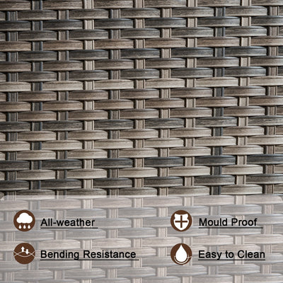 Ensemble de 5 sièges de jardin à dossier haut en osier OVIOS