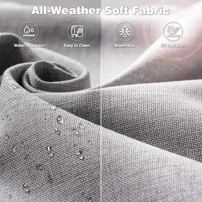 Ensemble de 8 chaises pivotantes en osier pour patio OVIOS