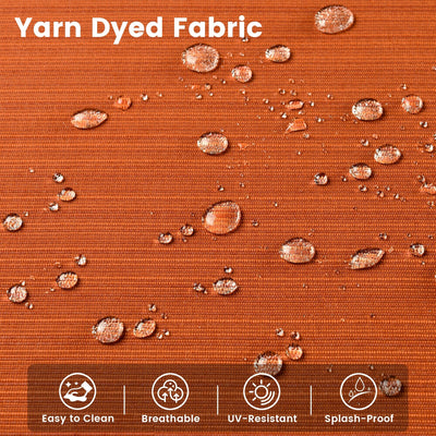 Ensemble de 9 chaises pivotantes d'extérieur en osier OVIOS avec table à feu