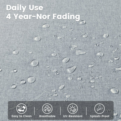 Ensemble de 9 chaises pivotantes d'extérieur en osier OVIOS avec table à feu