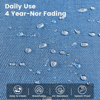 Ensemble de 9 chaises pivotantes d'extérieur en osier OVIOS avec table à feu