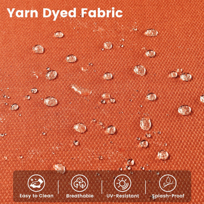 Ensemble de 9 chaises pivotantes d'extérieur en osier OVIOS avec table à feu