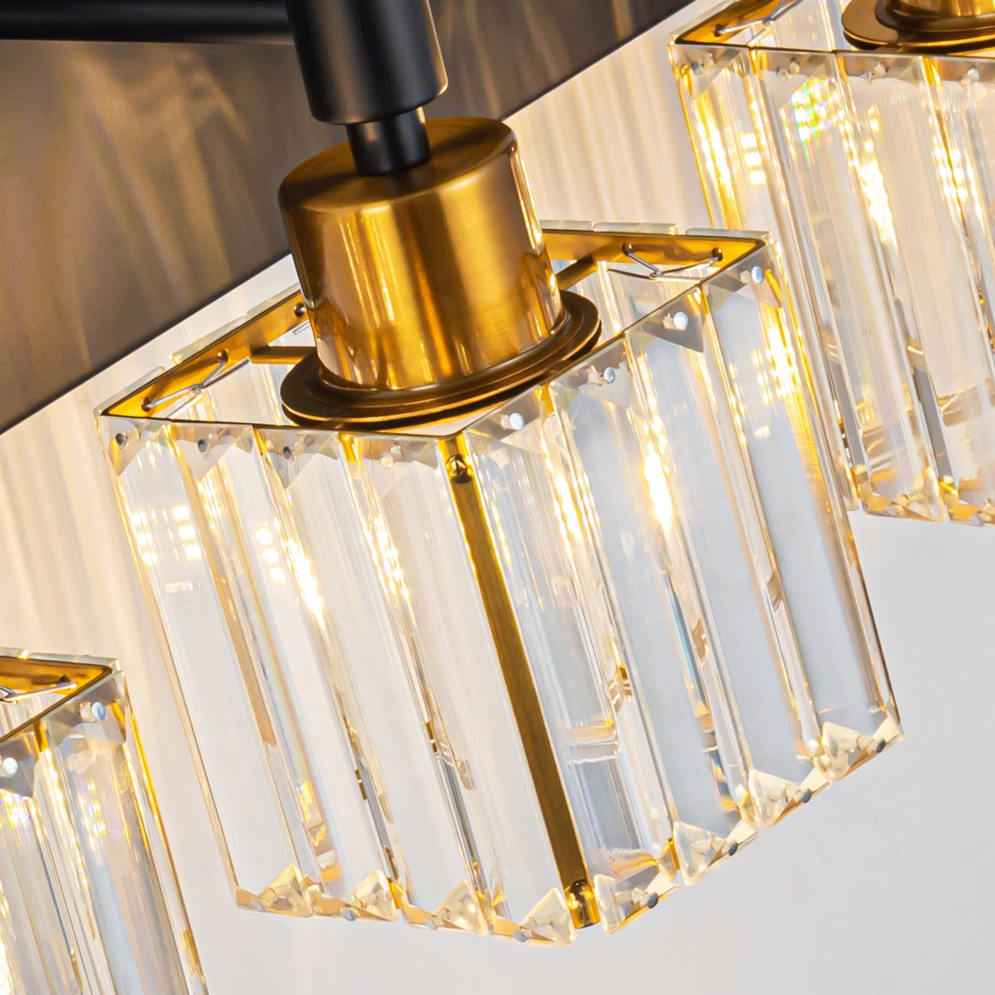 Luminaires de salle de bain en cristal à intensité variable Ora Modern sur miroir Glam Vanity Lights