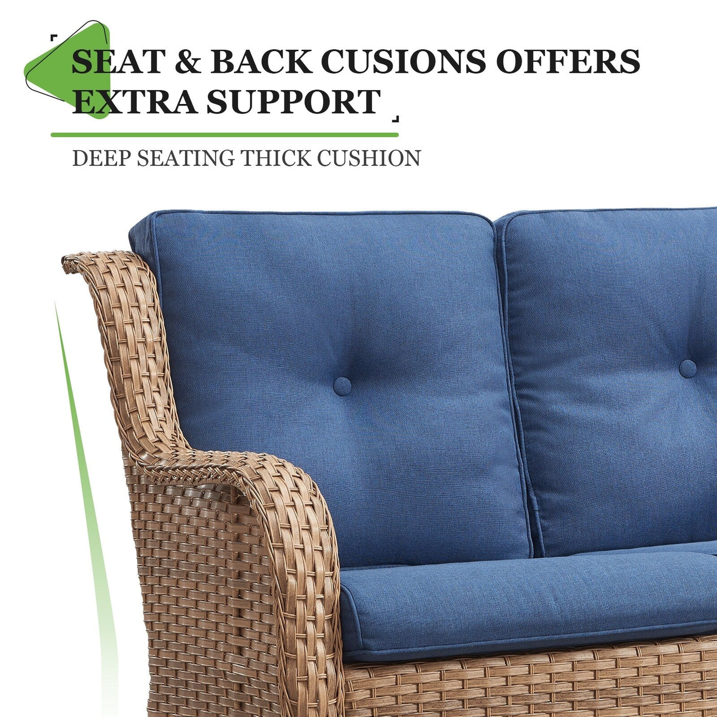 Ensemble de canapés d'extérieur en osier Gymojoy avec causeuse et canapé en rotin