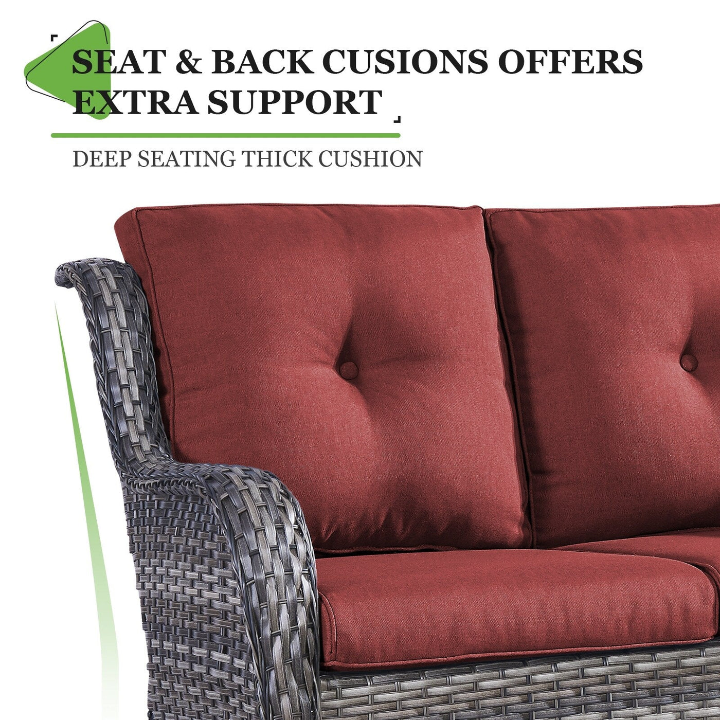 Ensemble de canapés d'extérieur en osier Gymojoy avec causeuse et canapé en rotin