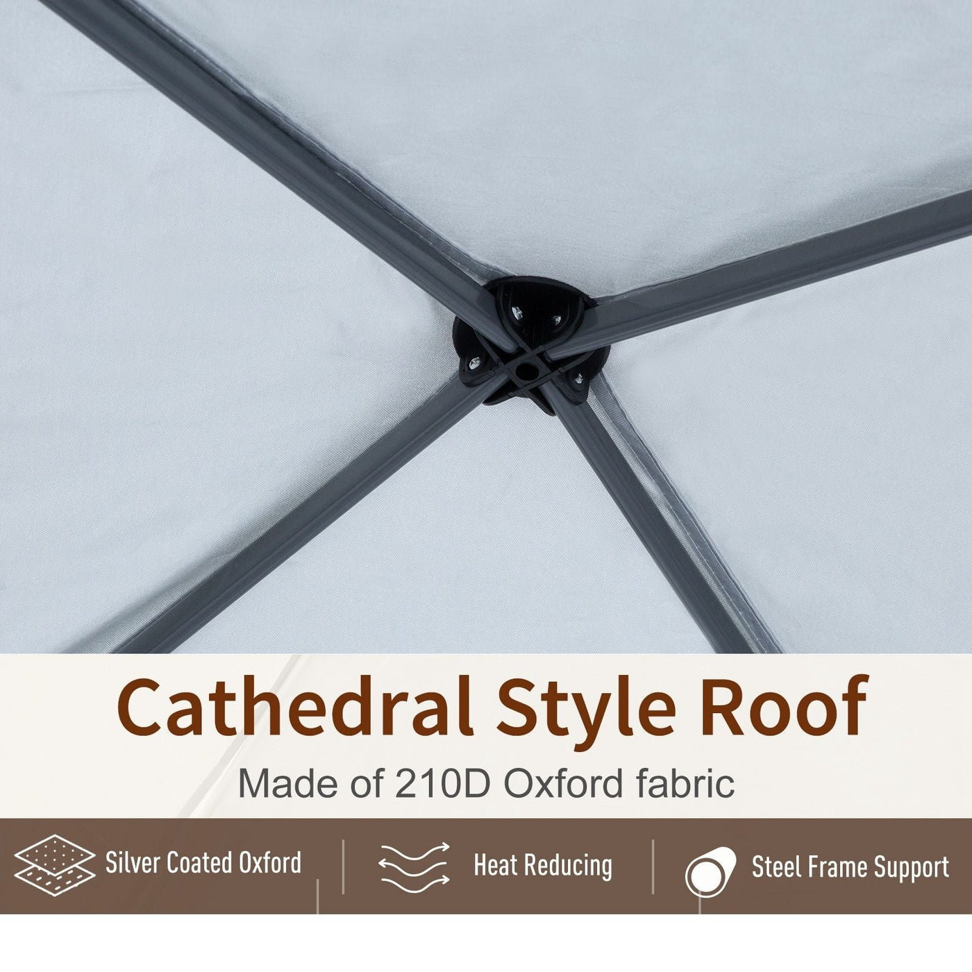 Auvent pop-up robuste Outsunny 10' x 10' avec filet latéral en maille amovible, conception d'installation facile, événement de fête en plein air