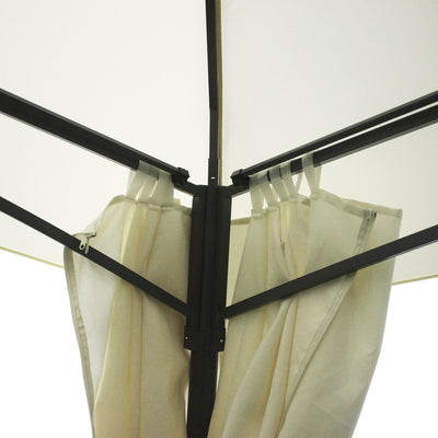 Gazebo de terrasse Outsunny 10' x 13', abri d'extérieur avec parois latérales, toit à double ventilation et structure en acier