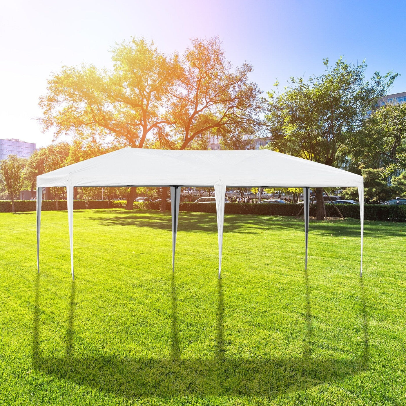 Auvent pop-up robuste Outsunny avec cadre robuste, toit anti-UV et sac de transport pour terrasse, jardin, plage et arrière-cour