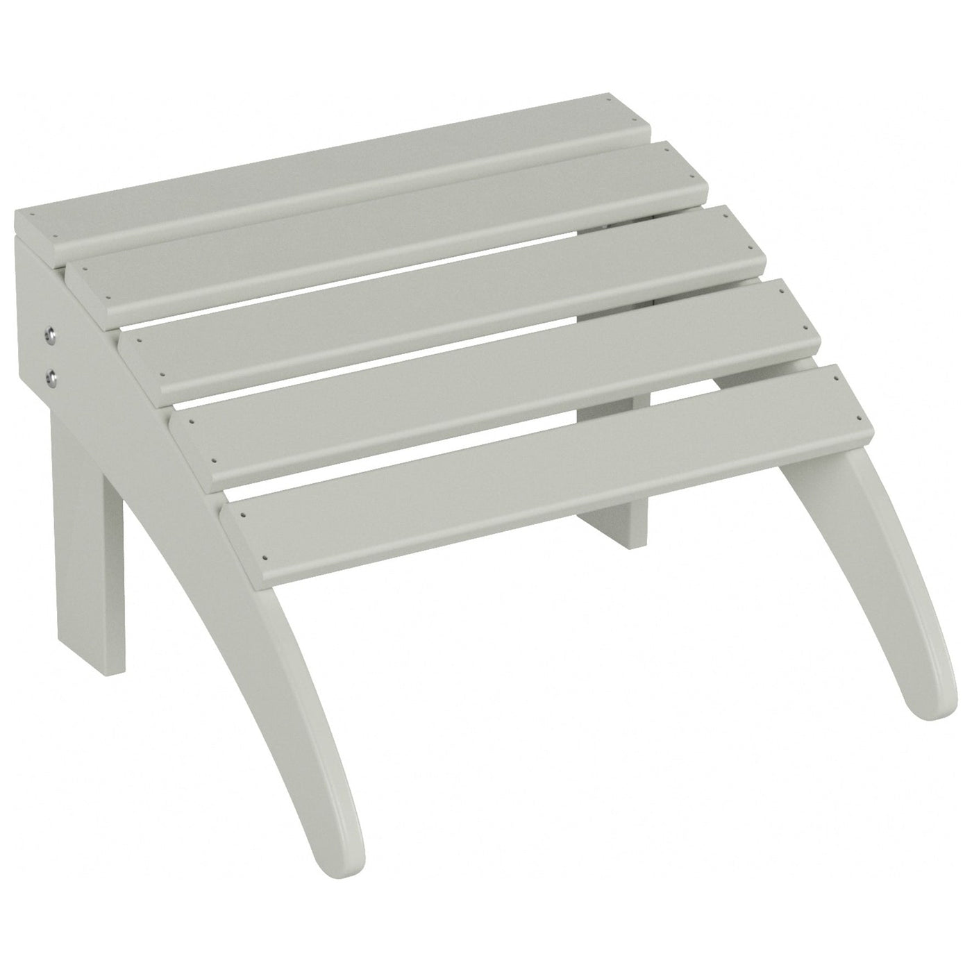 Chaise Adirondack pliable Polytrends Laguna en PEHD pour terrasse extérieure toutes saisons avec pouf (ensemble 2 pièces)