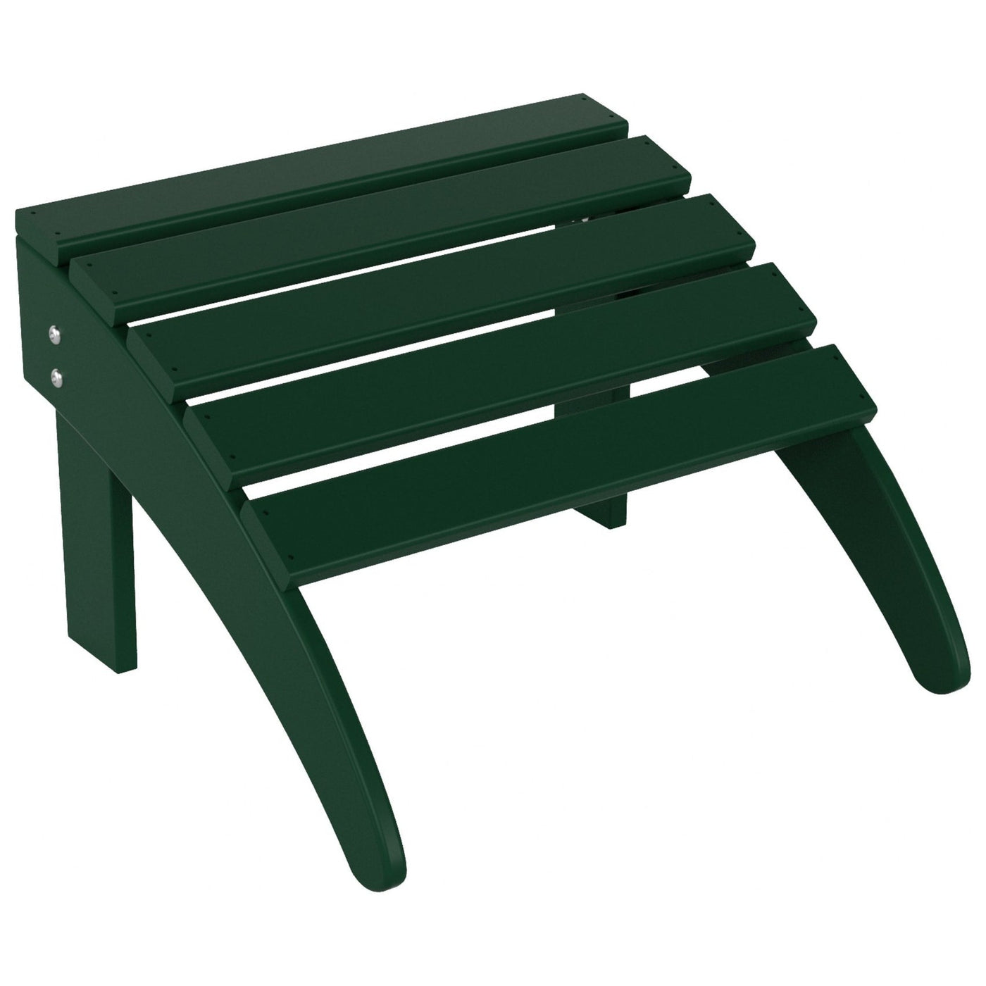 Chaise Adirondack pliable Polytrends Laguna en PEHD pour terrasse extérieure toutes saisons avec pouf (ensemble 2 pièces)