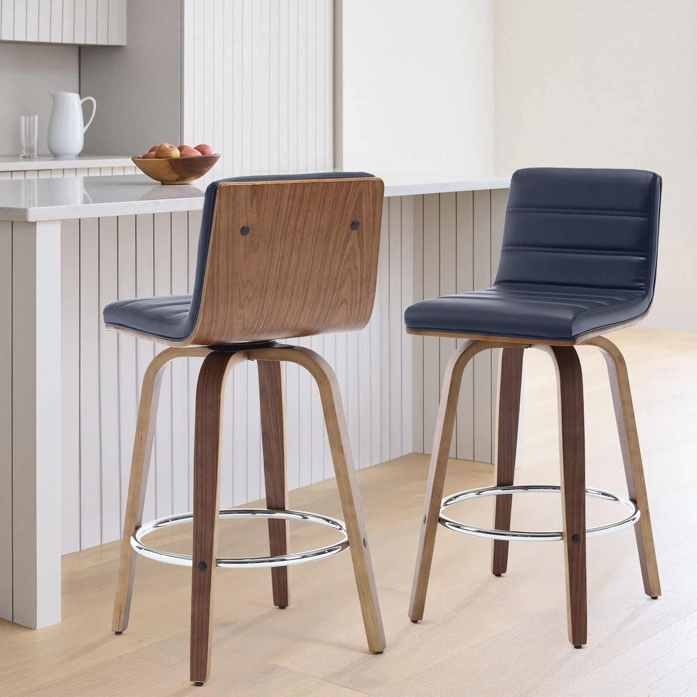 Tabourets de bar/comptoir pivotants en similicuir 26/29, lot de 2/3