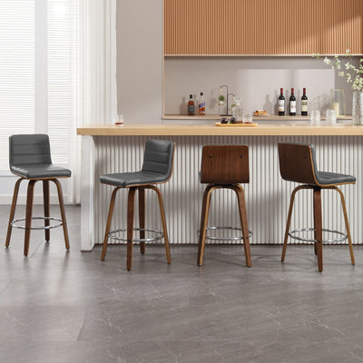 Tabourets de bar/comptoir pivotants en similicuir 26/29, lot de 2/3