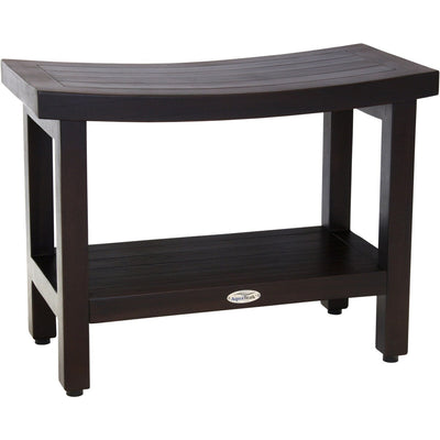 Banc de douche breveté en teck Sumba avec étagère