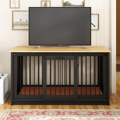 Cage pour chien élégante et robuste avec renfort en tube de fer