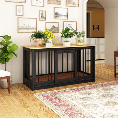 Cage pour chien élégante et robuste avec renfort en tube de fer