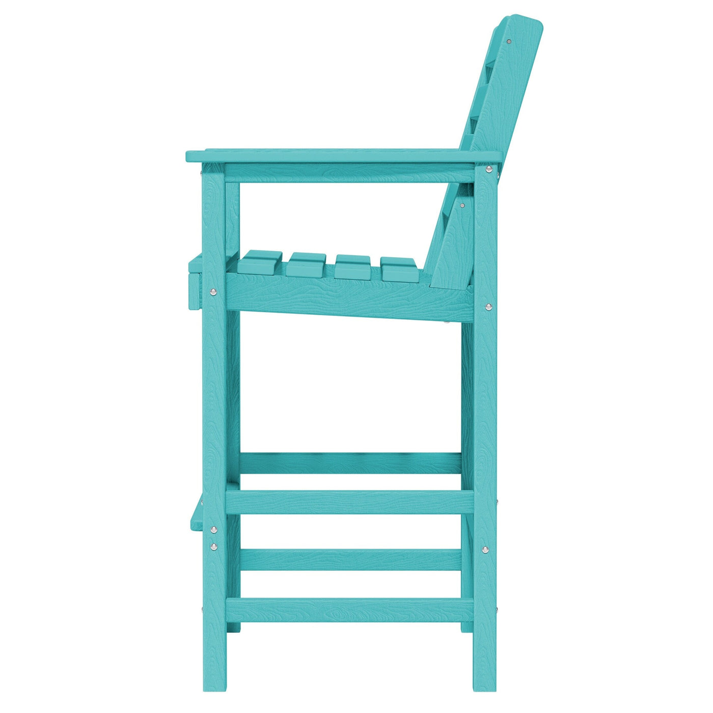Ensemble de 3 chaises hautes Adirondack en plastique pour patio