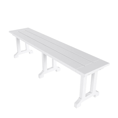 Banc de terrasse extérieur Polytrends Laguna en PEHD toutes saisons 65