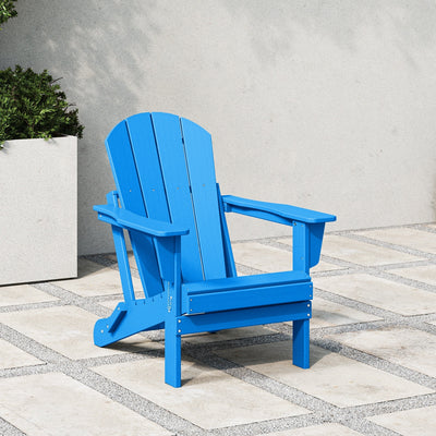 Chaise pliante Adirondack Polytrends Laguna résistante à la décoloration et aux intempéries pour patio extérieur