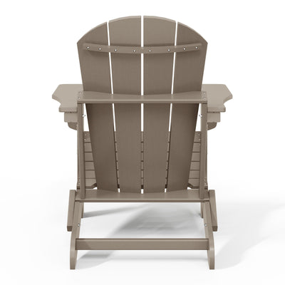 Chaise pliante Adirondack Polytrends Laguna résistante à la décoloration et aux intempéries pour patio extérieur