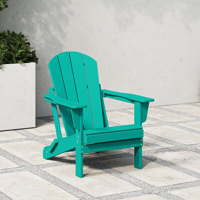 Chaise pliante Adirondack Polytrends Laguna résistante à la décoloration et aux intempéries pour patio extérieur
