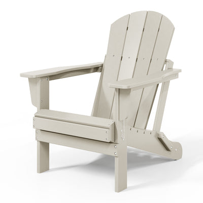 Chaise pliante Adirondack Polytrends Laguna résistante à la décoloration et aux intempéries pour patio extérieur