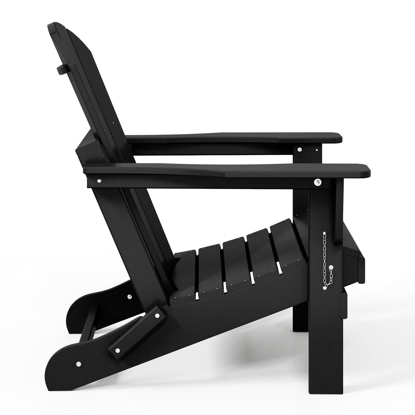 Chaise pliante Adirondack Polytrends Laguna résistante à la décoloration et aux intempéries pour patio extérieur