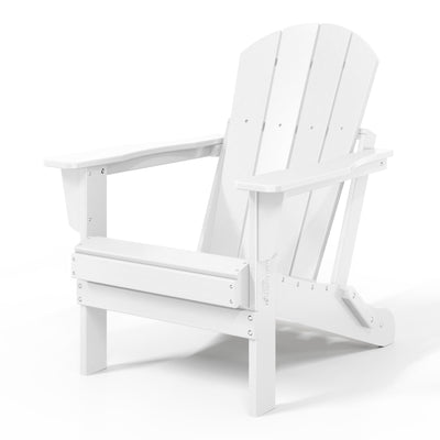 Chaise pliante Adirondack Polytrends Laguna résistante à la décoloration et aux intempéries pour patio extérieur