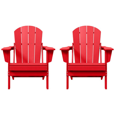 Chaises pliantes Adirondack Polytrends Laguna résistantes aux intempéries (lot de 2)