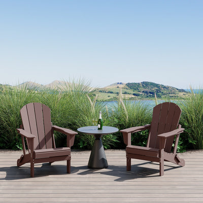 Chaises pliantes Adirondack Polytrends Laguna résistantes aux intempéries (lot de 2)