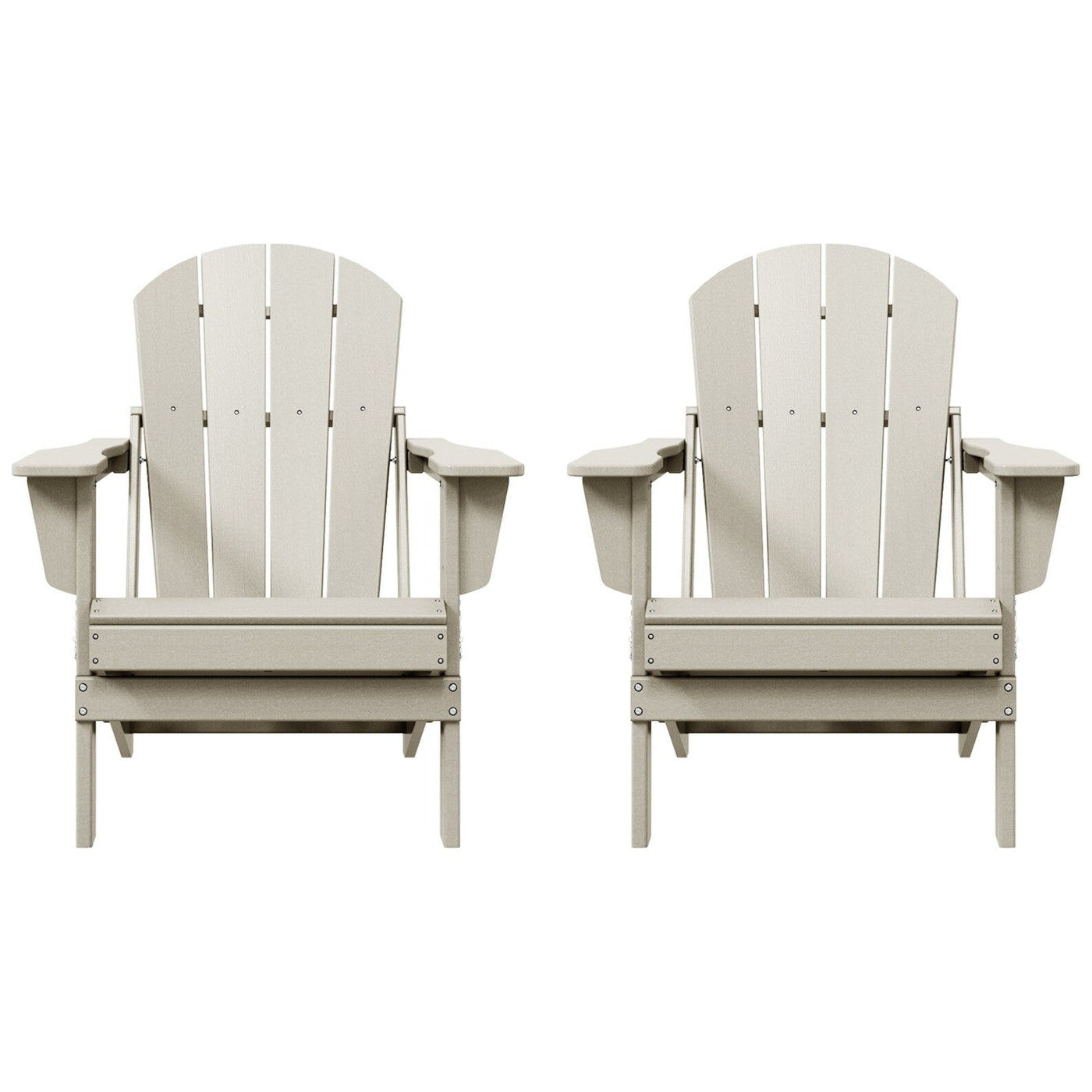 Chaises pliantes Adirondack Polytrends Laguna résistantes aux intempéries (lot de 2)