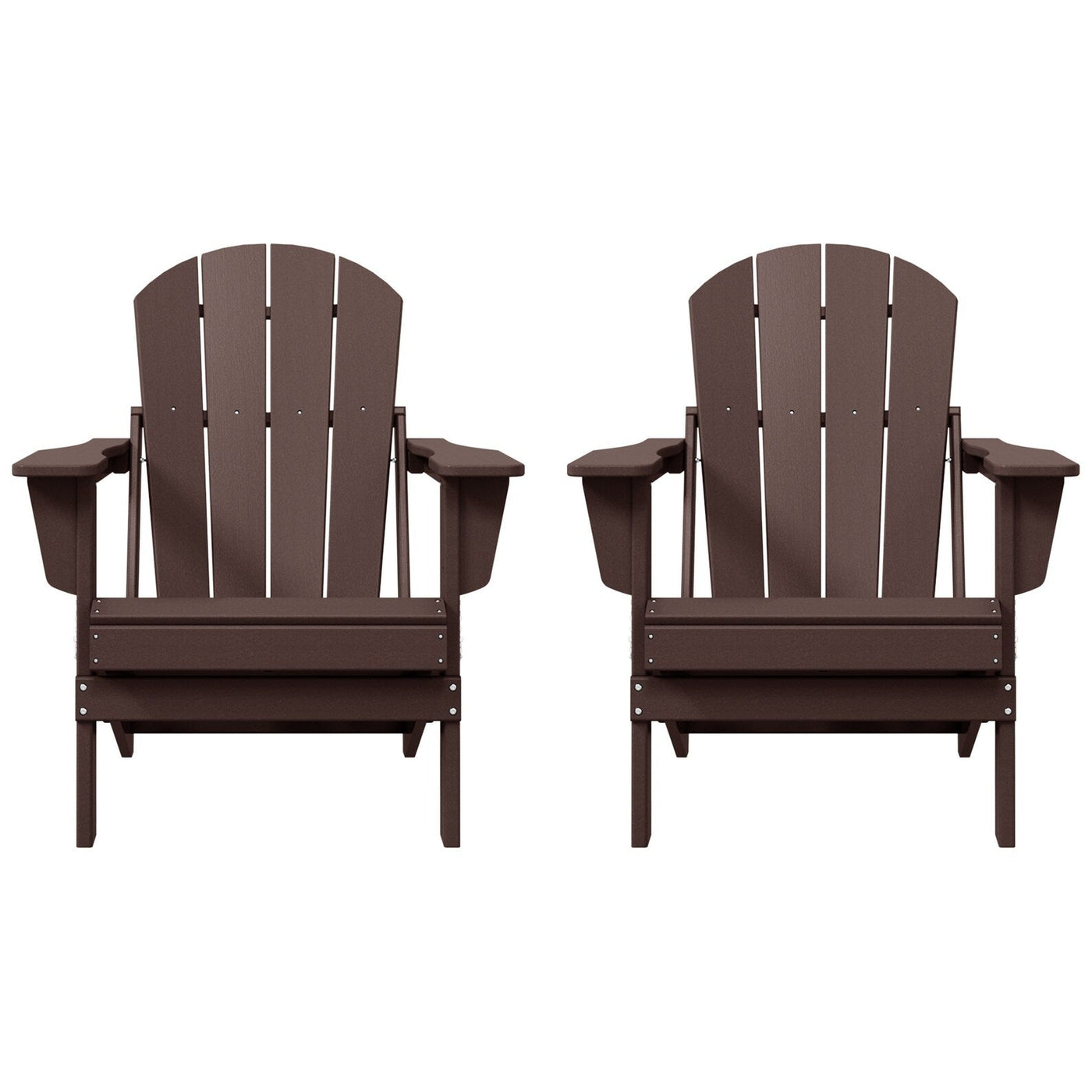 Chaises pliantes Adirondack Polytrends Laguna résistantes aux intempéries (lot de 2)