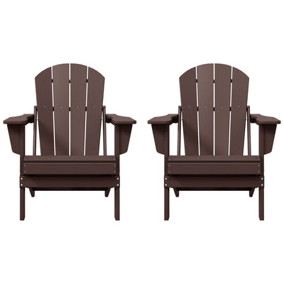 Chaises pliantes Adirondack Polytrends Laguna résistantes aux intempéries (lot de 2)