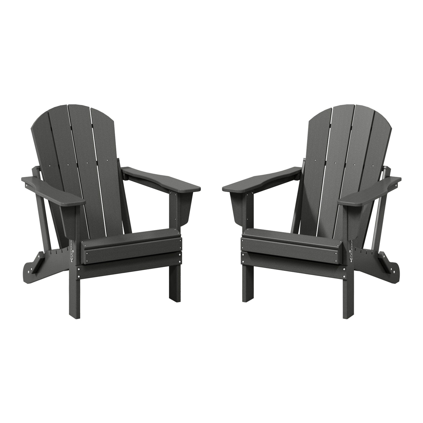 Chaises pliantes Adirondack Polytrends Laguna résistantes aux intempéries (lot de 2)