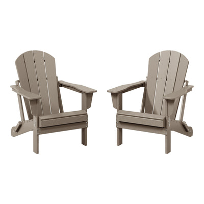Chaises pliantes Adirondack Polytrends Laguna résistantes aux intempéries (lot de 2)